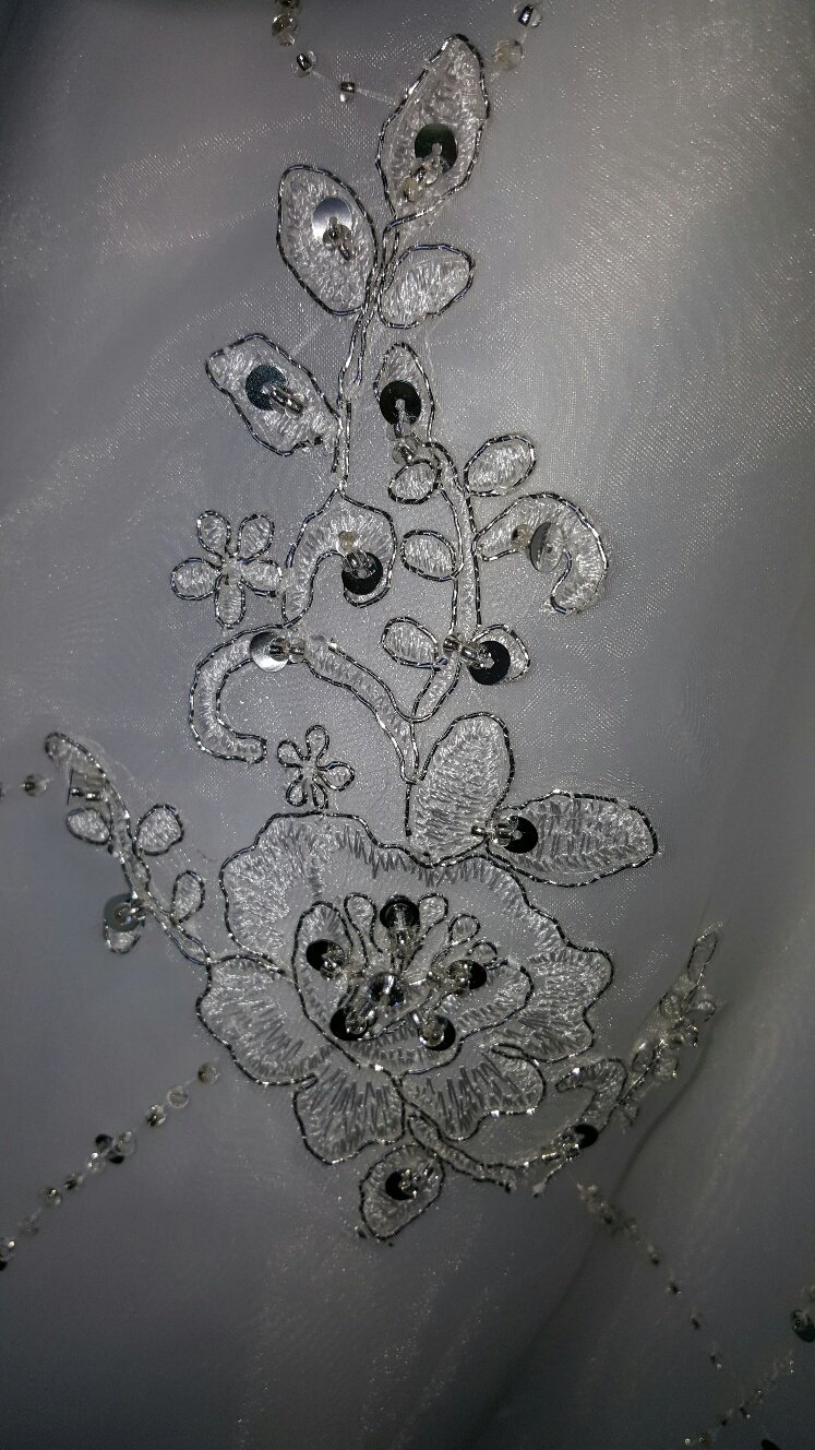 ivory and crystal flower girl dress